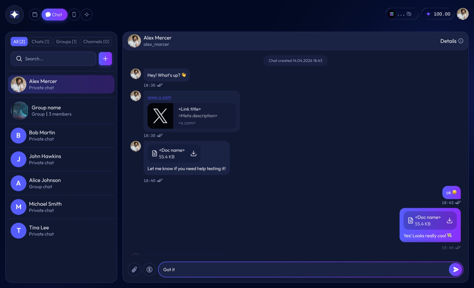 Encrypted messaging